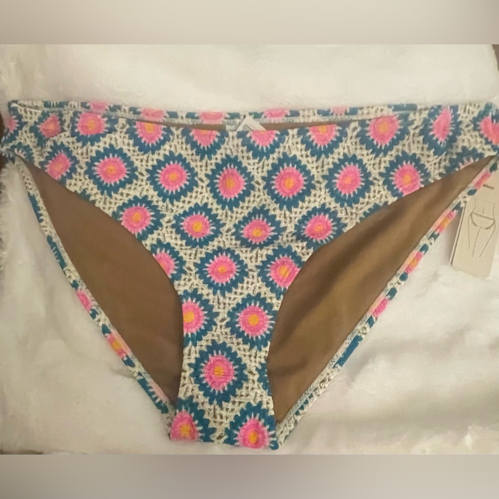 ππ©΅πNo Boundaries Pink and Blue Patterned Bikini Bottom - Picture 7 of 8